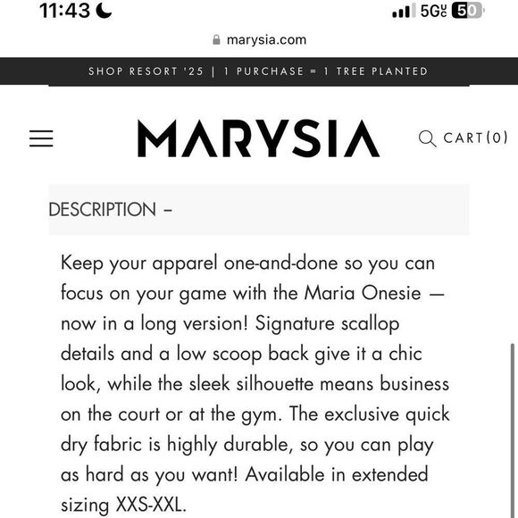 MARYSIA Maria Long Leg Midnight black navy scallop hem jumpsuit XS $419 - Picture 10 of 11